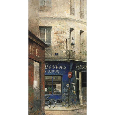 Le Bouchons Gold Ornate Wood Framed Art Print with Double Matting by Hak, Chiu Tak