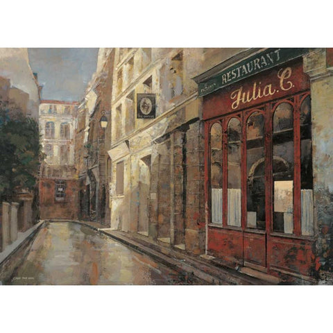 Julia C. Black Modern Wood Framed Art Print by Hak, Chiu Tak