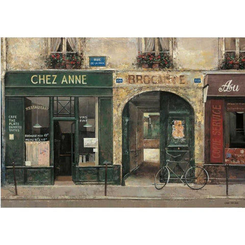 Chez Anne Black Modern Wood Framed Art Print with Double Matting by Hak, Chiu Tak