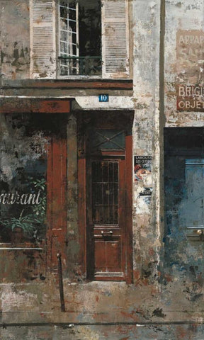 Larouss Black Ornate Wood Framed Art Print with Double Matting by Hak, Chiu Tak