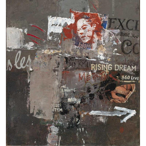 Graffiti Language Black Modern Wood Framed Art Print by Hak, Chiu Tak