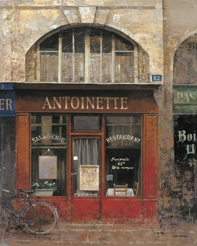 Antoinette Black Ornate Wood Framed Art Print with Double Matting by Hak, Chiu Tak