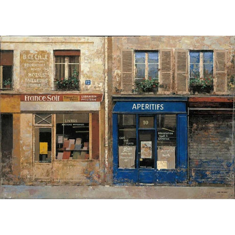 Aperitifs Black Modern Wood Framed Art Print by Hak, Chiu Tak