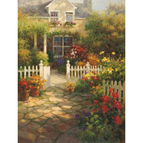 Summer Gateway Black Modern Wood Framed Art Print with Double Matting by Oxley, Vail