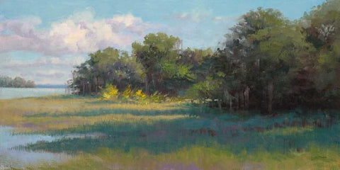 Countryside Afternoon White Modern Wood Framed Art Print with Double Matting by Schultz-McGannon, Jill