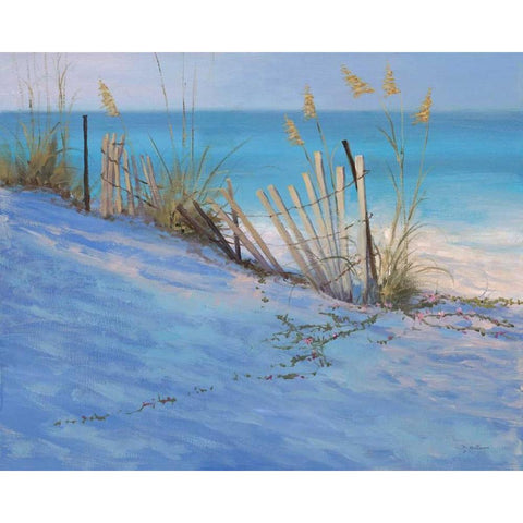 Sand and Sea View Black Modern Wood Framed Art Print with Double Matting by McGannon, Jill Schultz