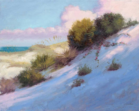 Beach White Modern Wood Framed Art Print with Double Matting by McGannon, Jill Schultz