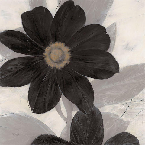 Midnight Bloom White Modern Wood Framed Art Print with Double Matting by Stoyanov, Ivo
