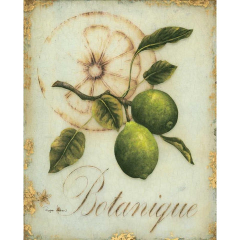 Lime Recollection Gold Ornate Wood Framed Art Print with Double Matting by Regina Andrew Design