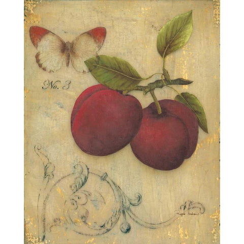 Plum Recollection Black Modern Wood Framed Art Print with Double Matting by Regina Andrew Design