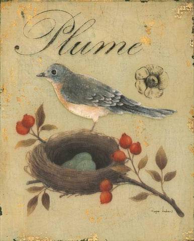 Rosehip Recollection  White Modern Wood Framed Art Print with Double Matting by Regina Andrew Design