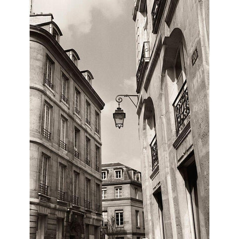 Quartier Latin Black Modern Wood Framed Art Print by Vandenack