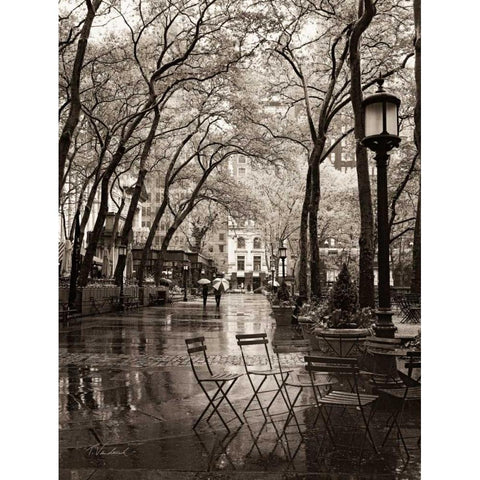 April Showers Gold Ornate Wood Framed Art Print with Double Matting by Vandenack, Toby