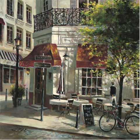 The Crepe House White Modern Wood Framed Art Print with Double Matting by Heighton, Brent