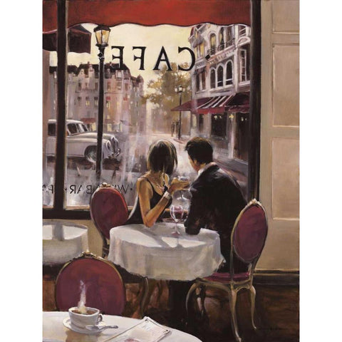 After Hours Black Modern Wood Framed Art Print with Double Matting by Heighton, Brent