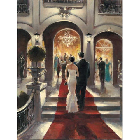Gala Opening Black Modern Wood Framed Art Print with Double Matting by Heighton, Brent