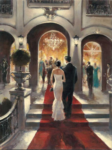 Gala Opening Black Ornate Wood Framed Art Print with Double Matting by Heighton, Brent