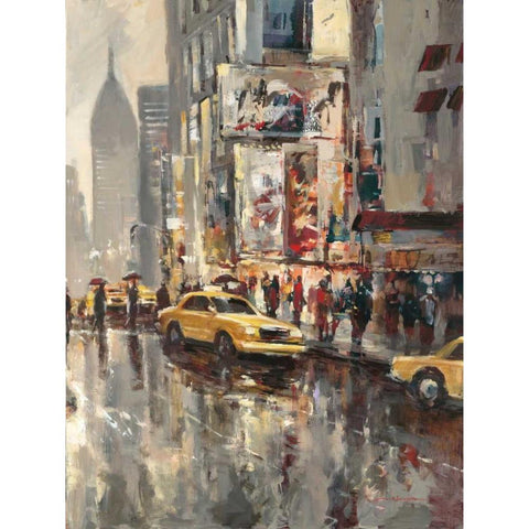 Urban Scene White Modern Wood Framed Art Print by Heighton, Brent