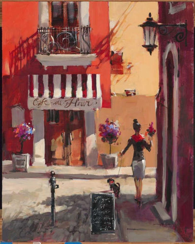 La Bonne Vie Black Ornate Wood Framed Art Print with Double Matting by Heighton, Brent