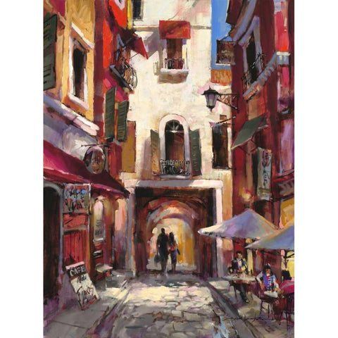 European Holiday Black Modern Wood Framed Art Print with Double Matting by Heighton, Brent