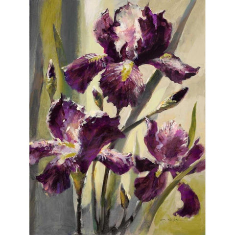 Ambient Iris 3 Black Modern Wood Framed Art Print by Heighton, Brent