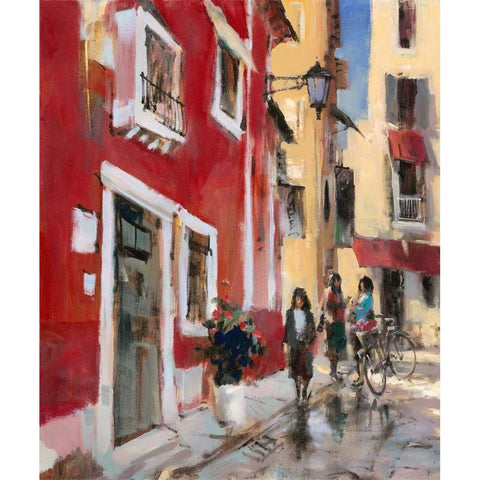 Buon Giorno Black Modern Wood Framed Art Print by Heighton, Brent