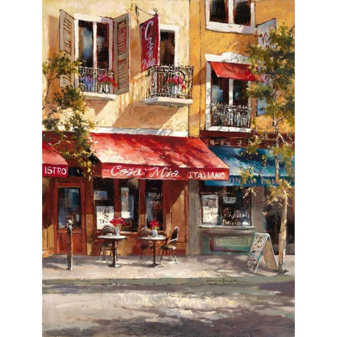 Casa Mia Italiano Black Modern Wood Framed Art Print by Heighton, Brent