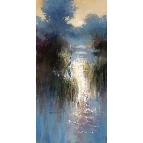 Peaceful Everglades 1 Gold Ornate Wood Framed Art Print with Double Matting by Heighton, Brent