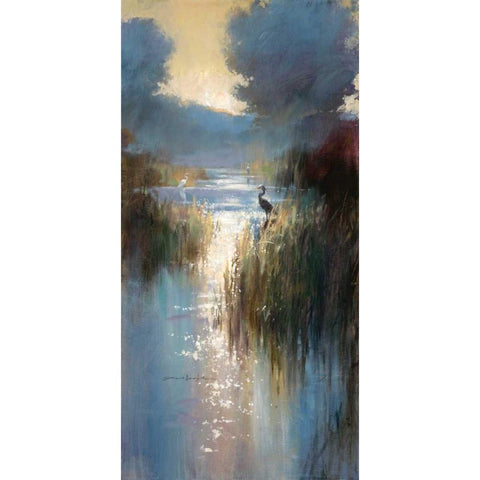 Peaceful Everglades 2 Black Modern Wood Framed Art Print by Heighton, Brent