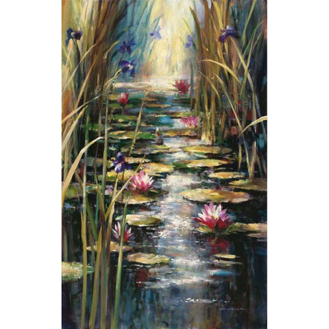 Impressionists Summer White Modern Wood Framed Art Print by Heighton, Brent