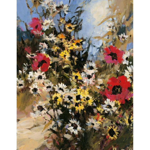 Abundant Garden Black Modern Wood Framed Art Print with Double Matting by Heighton, Brent