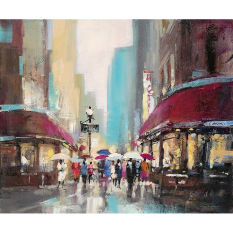 Paris Metro White Modern Wood Framed Art Print by Heighton, Brent