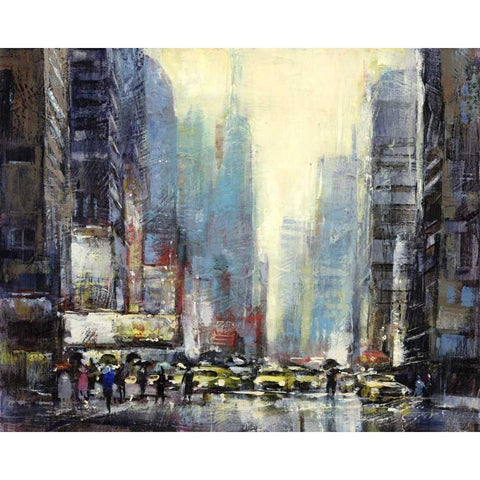 Street Level White Modern Wood Framed Art Print by Heighton, Brent