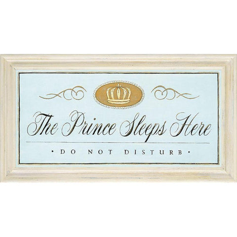 The Prince Sleeps Black Modern Wood Framed Art Print by Staehling, Angela