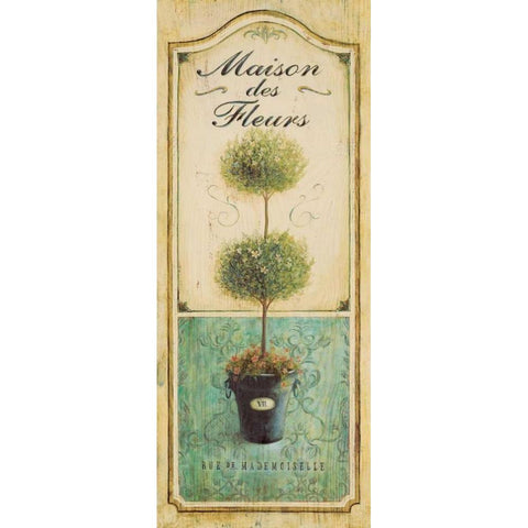 Maison Topiary  White Modern Wood Framed Art Print by Staehling, Angela