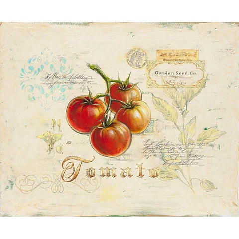 Tuscan Tomato White Modern Wood Framed Art Print by Staehling, Angela