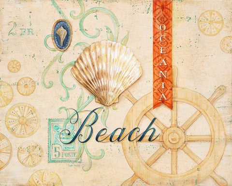 Beach Oceania  Black Ornate Wood Framed Art Print with Double Matting by Staehling, Angela