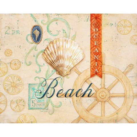 Beach Oceania  Black Modern Wood Framed Art Print by Staehling, Angela
