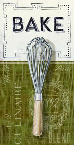 Gourmet Baking White Modern Wood Framed Art Print with Double Matting by Staehling, Angela