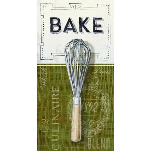 Gourmet Baking Black Modern Wood Framed Art Print with Double Matting by Staehling, Angela