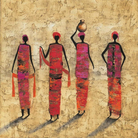 Painting Black Modern Wood Framed Art Print with Double Matting by Rauscher, Michel