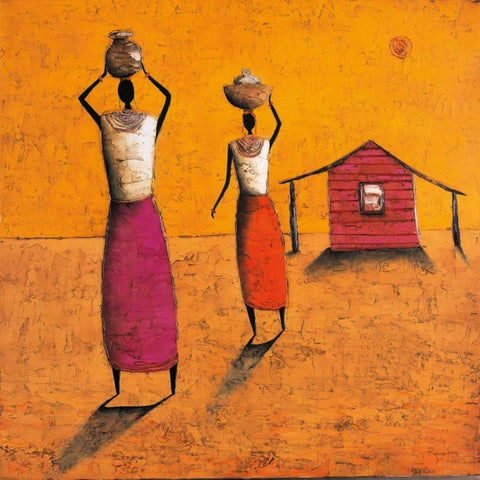 To The Celebration White Modern Wood Framed Art Print with Double Matting by Rauscher, Michel