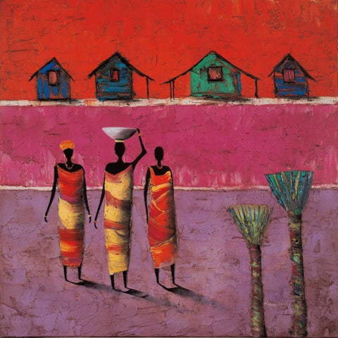 Morning Ritual White Modern Wood Framed Art Print by Rauscher, Michel