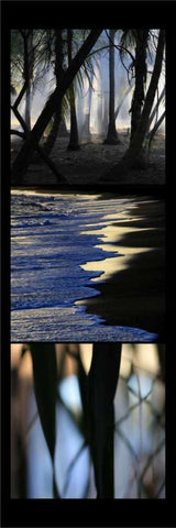 Sunset Enchantment  White Modern Wood Framed Art Print with Double Matting by Rauscher, Michel