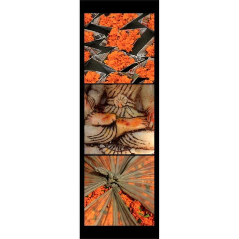 Global Orange White Modern Wood Framed Art Print by Rauscher, Michel