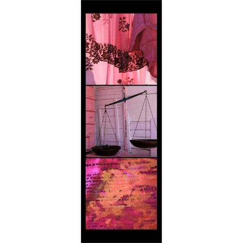 Market Scale White Modern Wood Framed Art Print by Rauscher, Michel