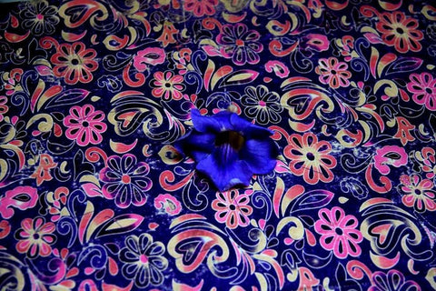 Floral Pond 3 White Modern Wood Framed Art Print with Double Matting by Rauscher, Michel