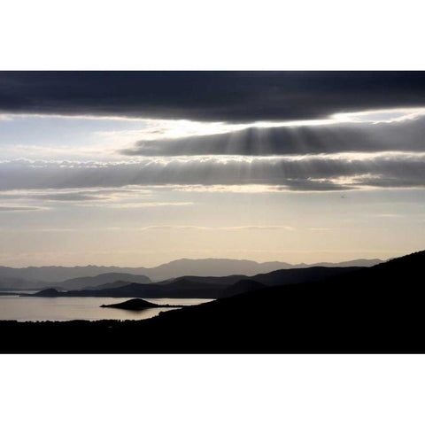 Moonlight Enchantment 1 Black Modern Wood Framed Art Print with Double Matting by Rauscher, Michel