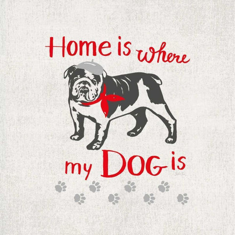 HOME Is White Modern Wood Framed Art Print by Ferri, Stefania