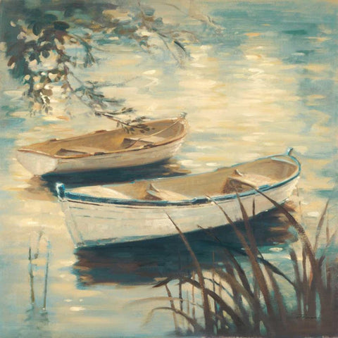 Through The Reeds Black Ornate Wood Framed Art Print with Double Matting by Romero, Paulo